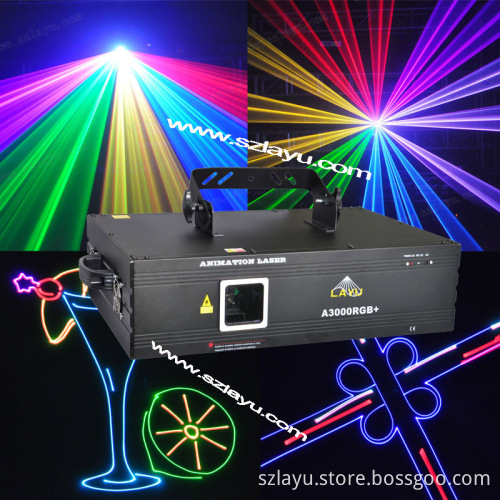 3W RGB Full Colour Stage Laser Light for Disco and Show